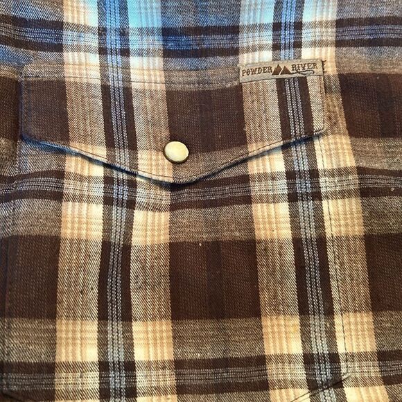 Powder River Outfitters snap closure flannel shirt L - Picture 4 of 9
